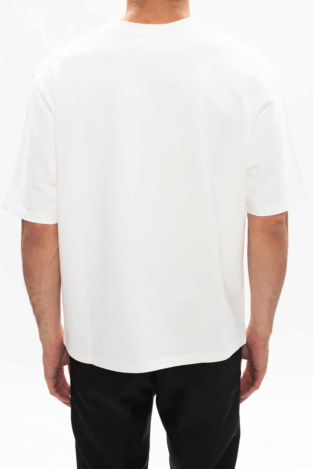 White T-shirt with patch Ami Alexandre Mattiussi - Vitkac Canada